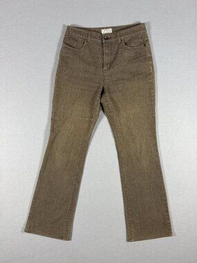 French Dressing Women's Olivia Flare Jeans Brown Size 6 Bootcut Stretch Denim